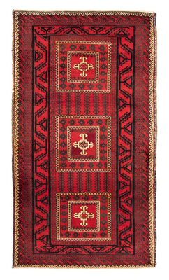 Runner Baluch-matta - 224 x 119 cm - röd