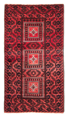 Runner Baluch-matta - 207 x 112 cm - röd
