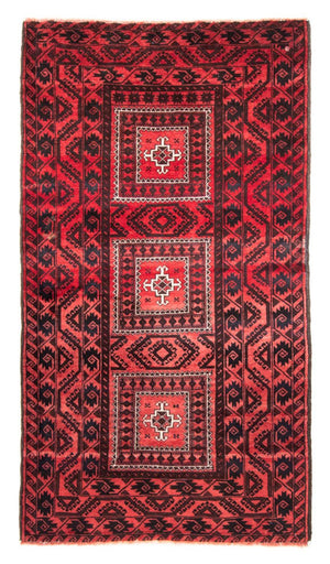 Runner Baluch-matta - 207 x 112 cm - röd