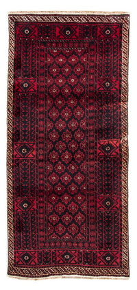 Runner Baluch-matta - 222 x 110 cm - mörkröd