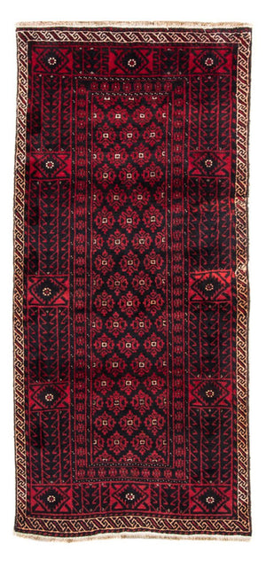 Runner Baluch-matta - 222 x 110 cm - mörkröd
