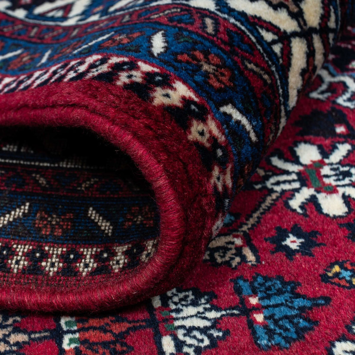 Persisk matta - Nomadic - 298 x 204 cm - mörkröd