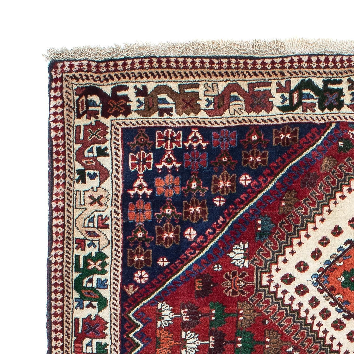 Persisk matta - Nomadic - 149 x 105 cm - mörkröd