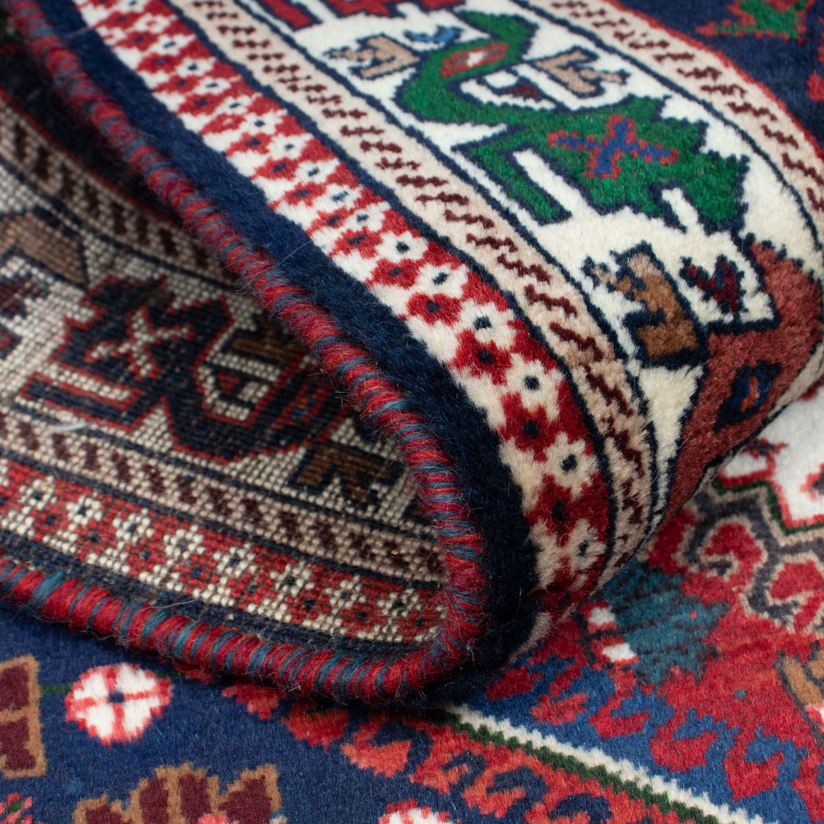 Persisk matta - Nomadic - 149 x 105 cm - mörkröd