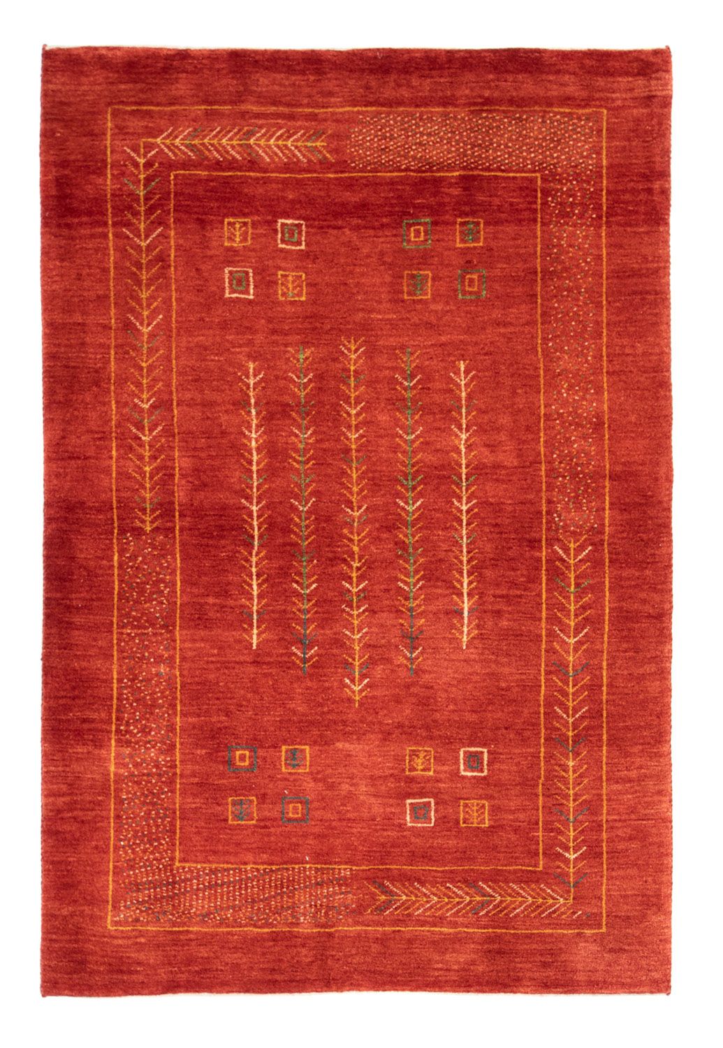 Gabbeh-matta - persisk - 180 x 124 cm - röd