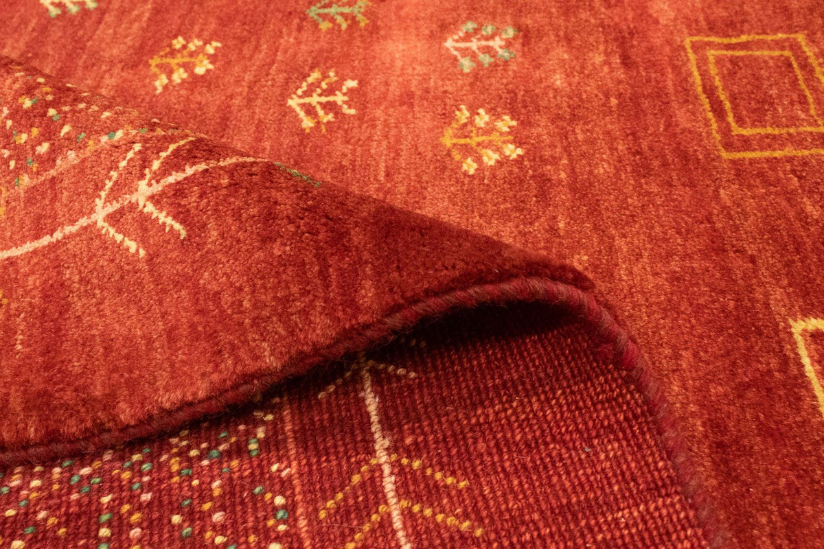 Gabbeh-matta - persisk - 195 x 156 cm - röd