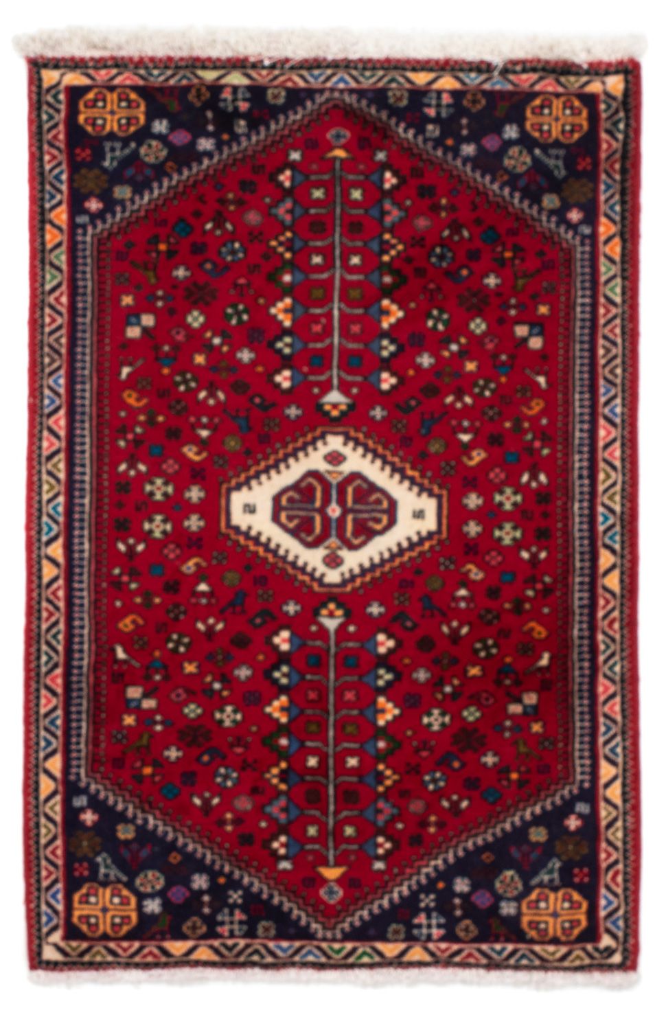 Persisk matta - Nomadic - 114 x 77 cm - mörkröd