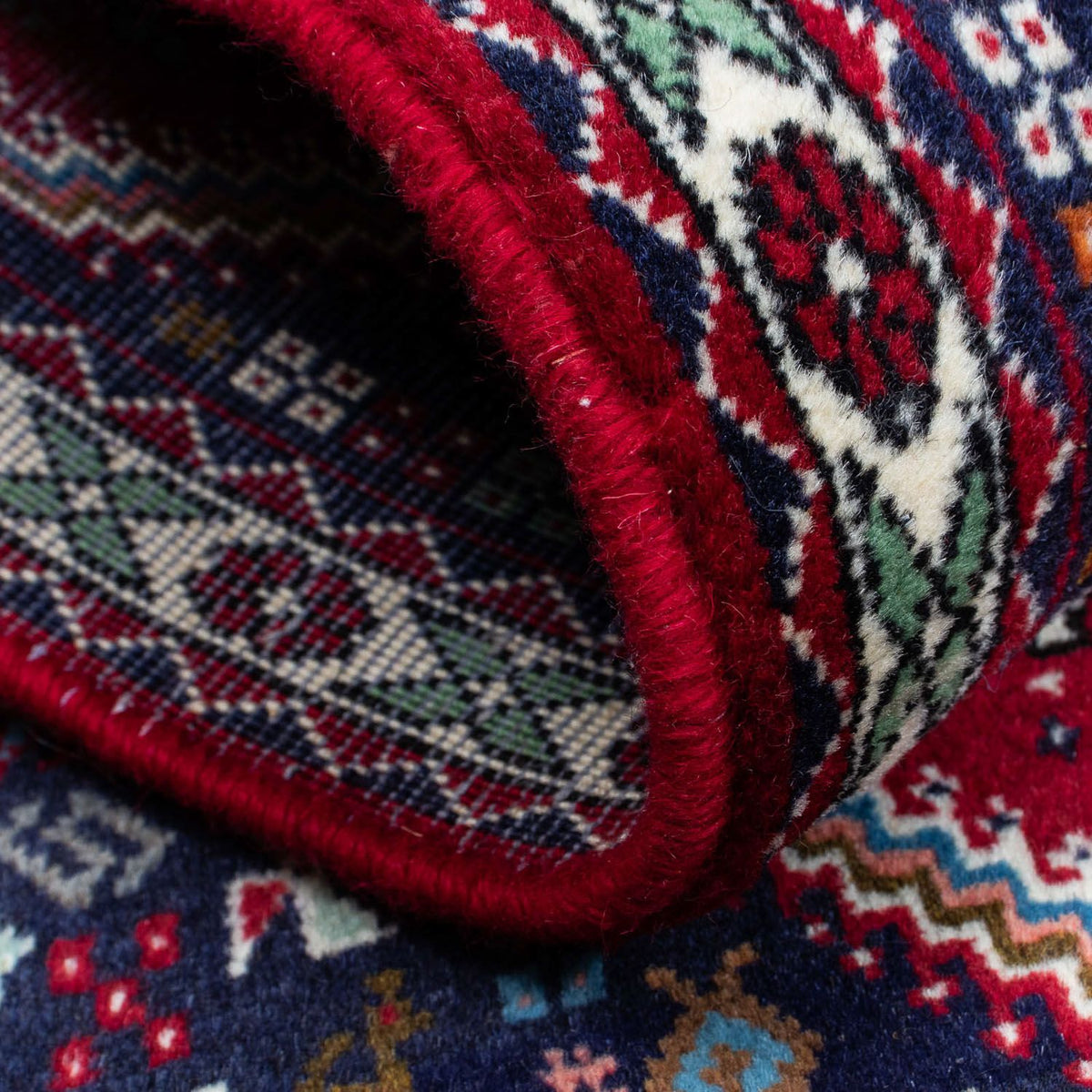 Persisk matta - Nomadic - 124 x 77 cm - mörkröd