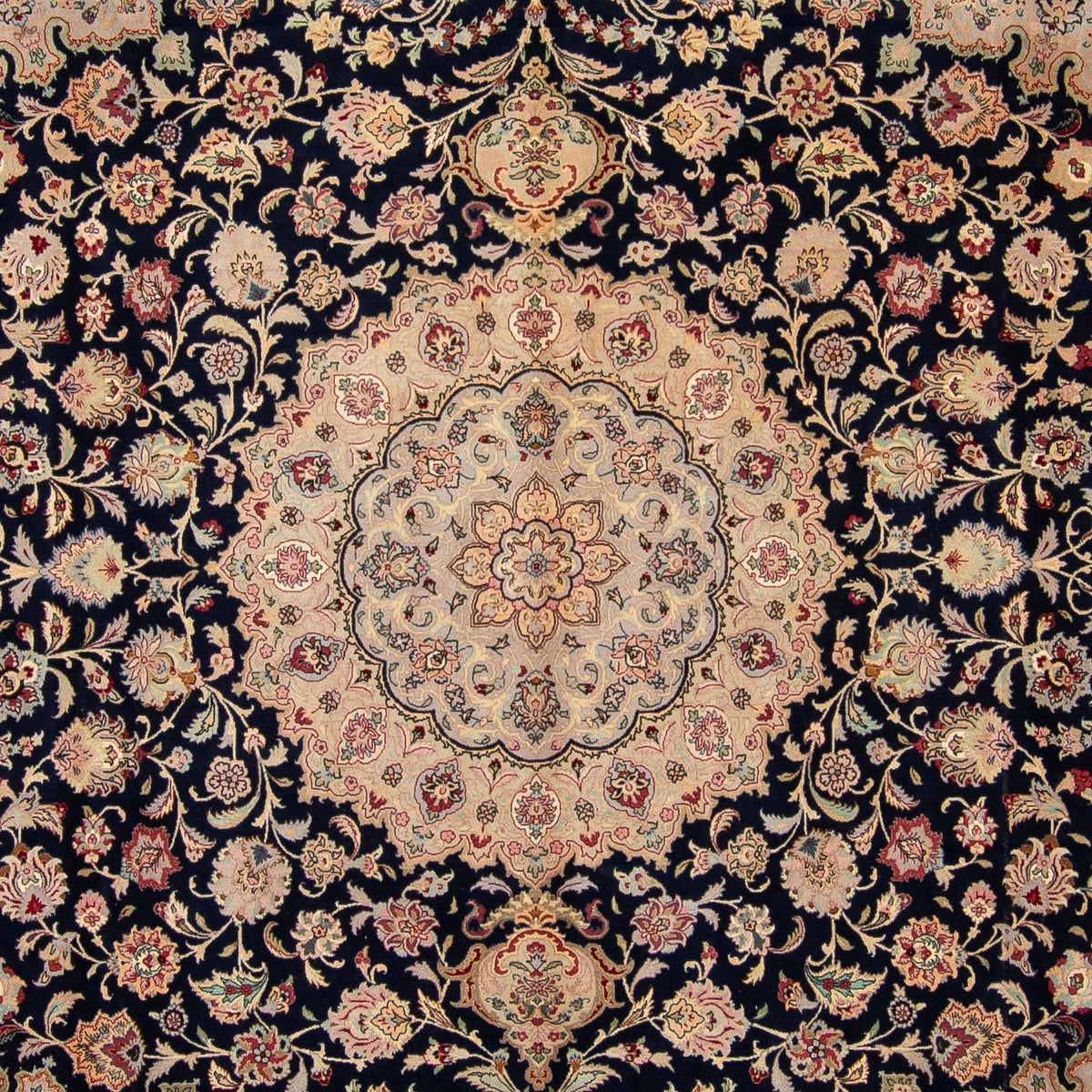 Persisk matta - Tabriz - Royal - 338 x 300 cm - mörkblå
