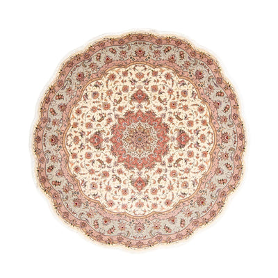 Persisk matta - Tabriz - Royal runt  - 250 x 250 cm - beige