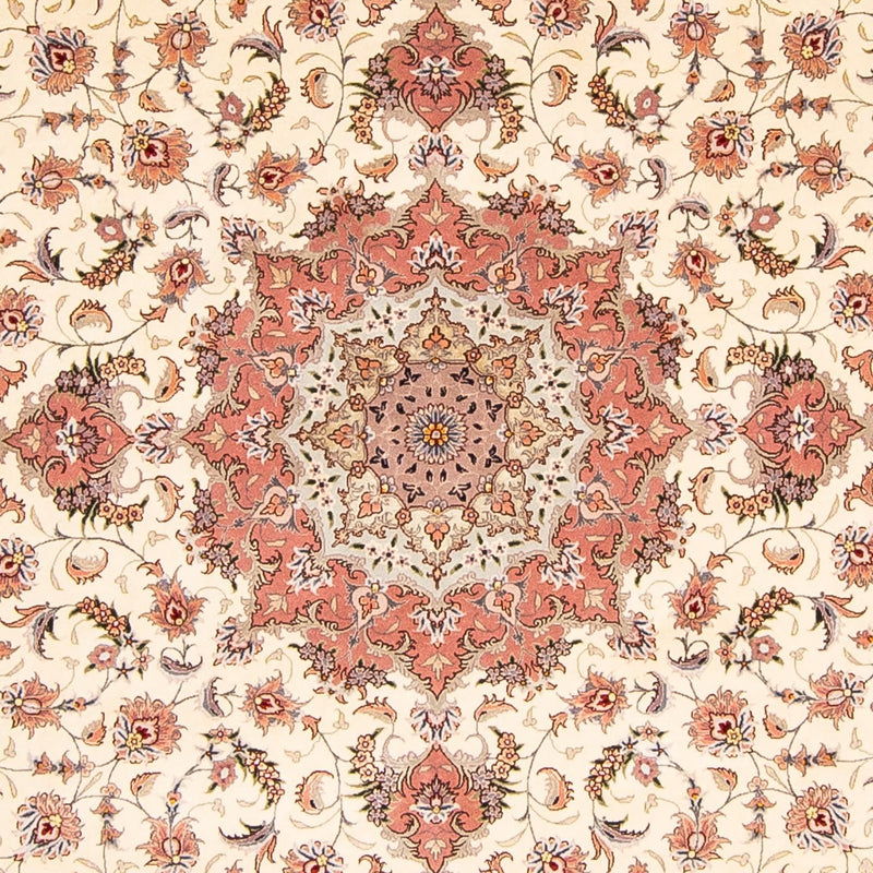 Persisk matta - Tabriz - Royal runt  - 250 x 250 cm - beige