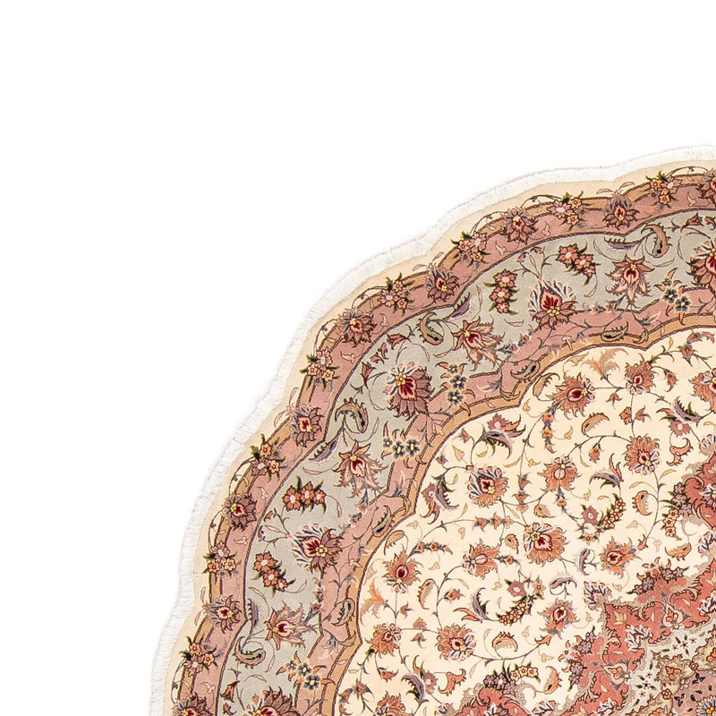 Persisk matta - Tabriz - Royal runt  - 250 x 250 cm - beige