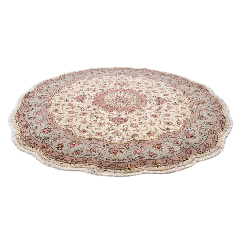 Persisk matta - Tabriz - Royal runt  - 250 x 250 cm - beige