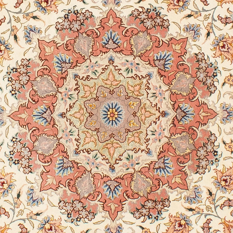 Persisk matta - Tabriz - Royal runt  - 194 x 194 cm - beige