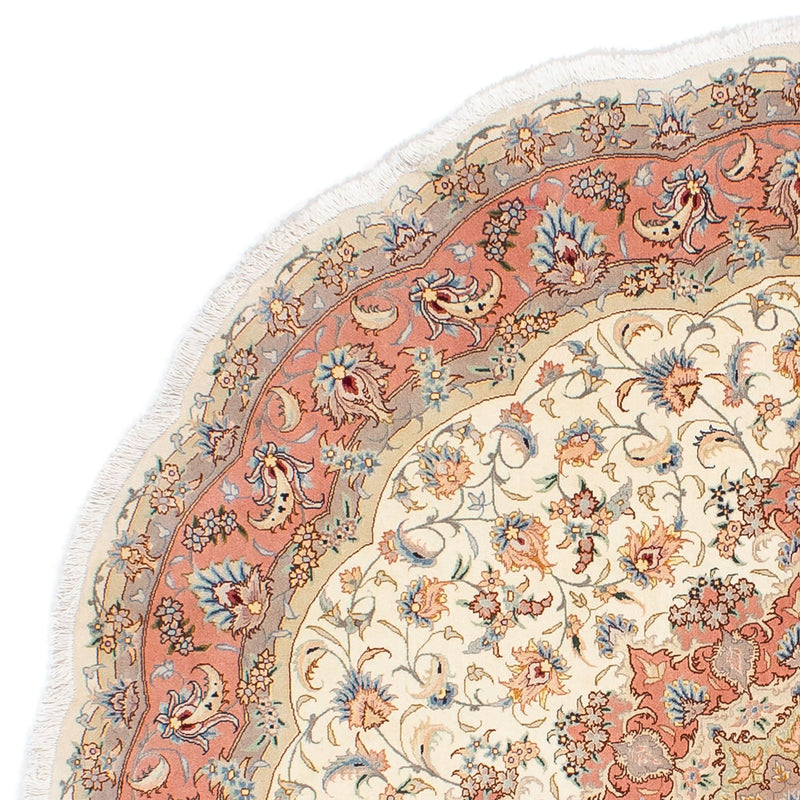Persisk matta - Tabriz - Royal runt  - 194 x 194 cm - beige