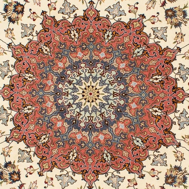 Persisk matta - Tabriz - Royal runt  - 242 x 242 cm - beige
