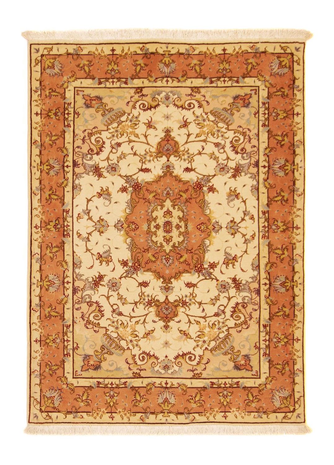 Persisk matta - Tabriz - Royal - 141 x 103 cm - beige