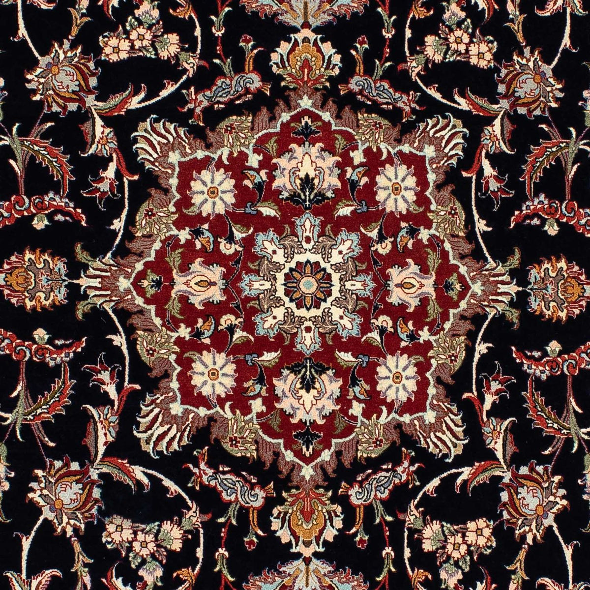 Persisk matta - Ghom - 201 x 138 cm - mörkblå