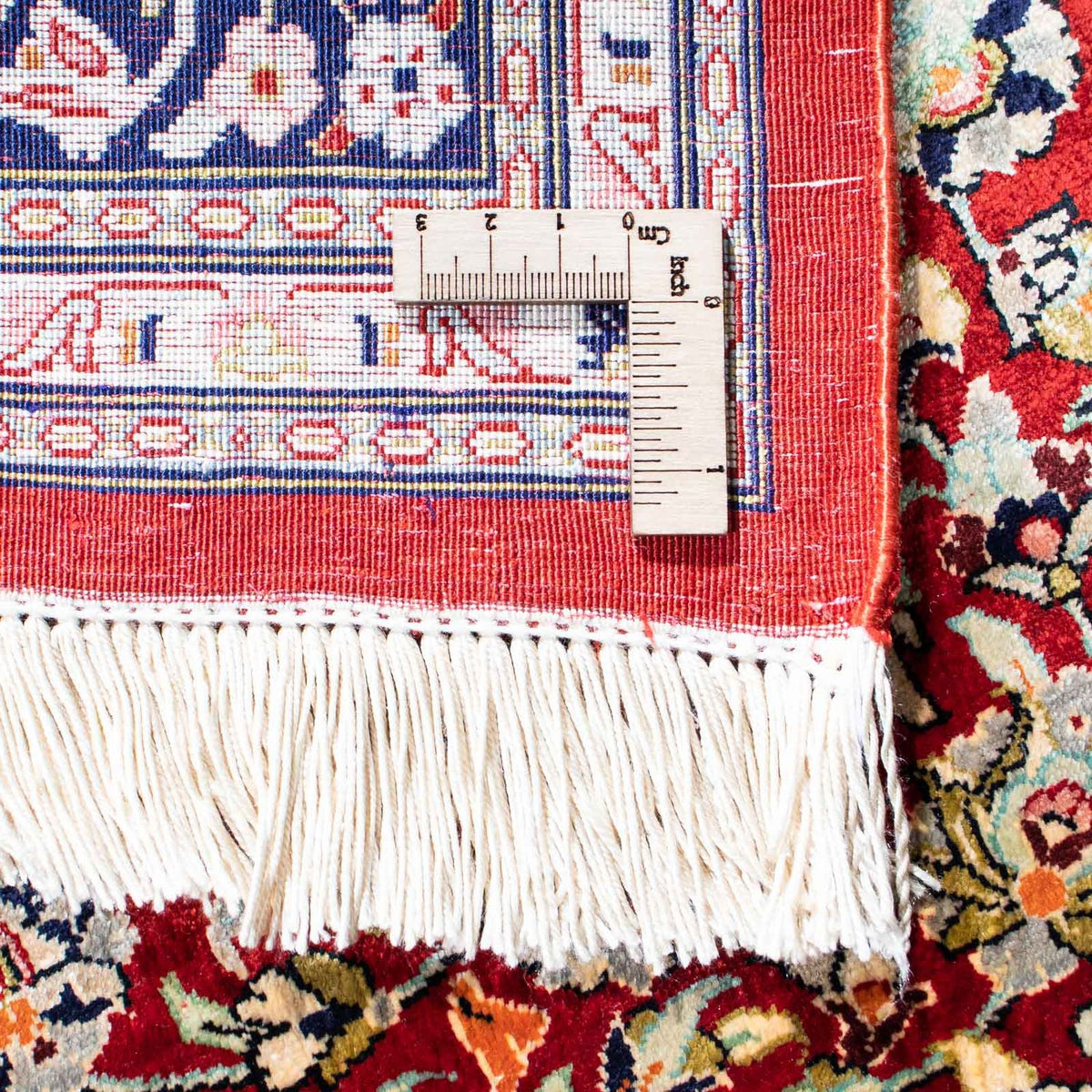 Persisk matta - Ghom - 150 x 100 cm - mörkröd