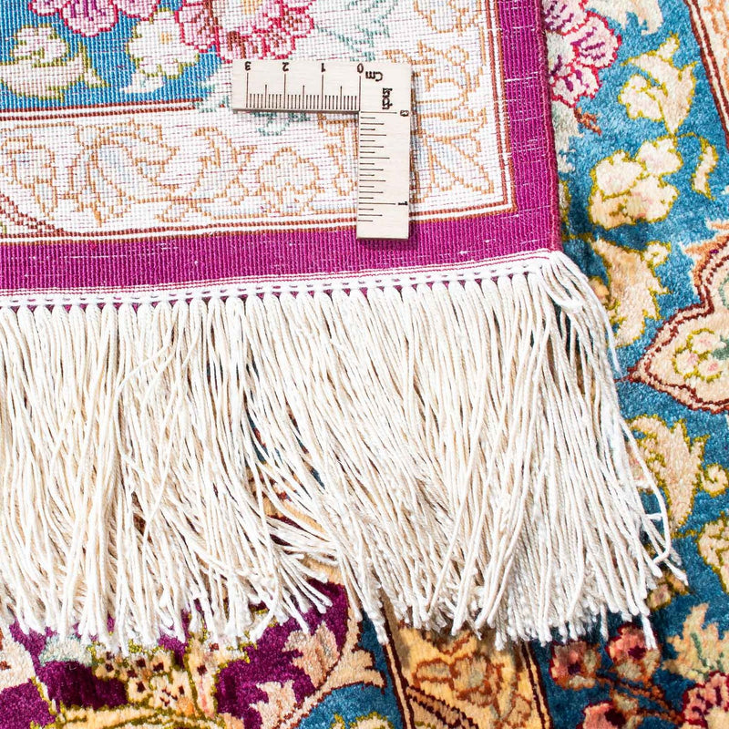 Persisk matta - Ghom - 148 x 99 cm - mörkröd