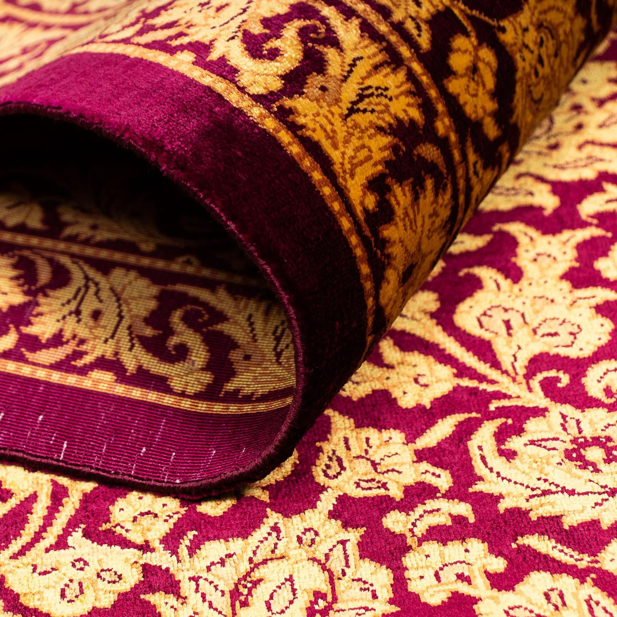 Silk Carpet - Ghom Silk - Premium - 216 x 132 cm - mörkblå