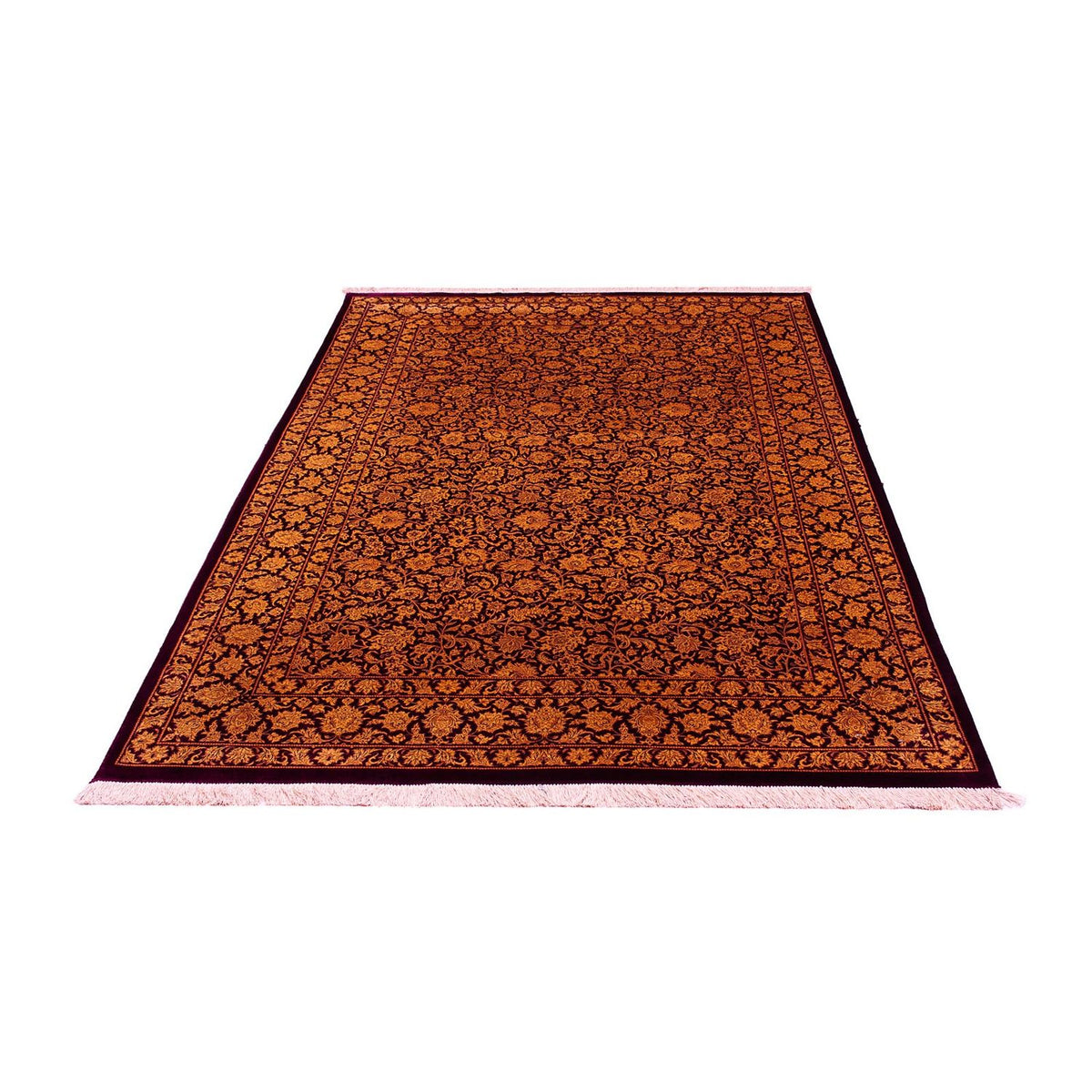 Silk Carpet - Ghom Silk - Premium - 216 x 132 cm - mörkblå