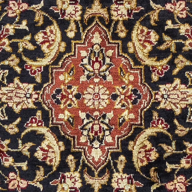 Silk Carpet - Ghom Silk - Premium - 41 x 28 cm - mörkblå