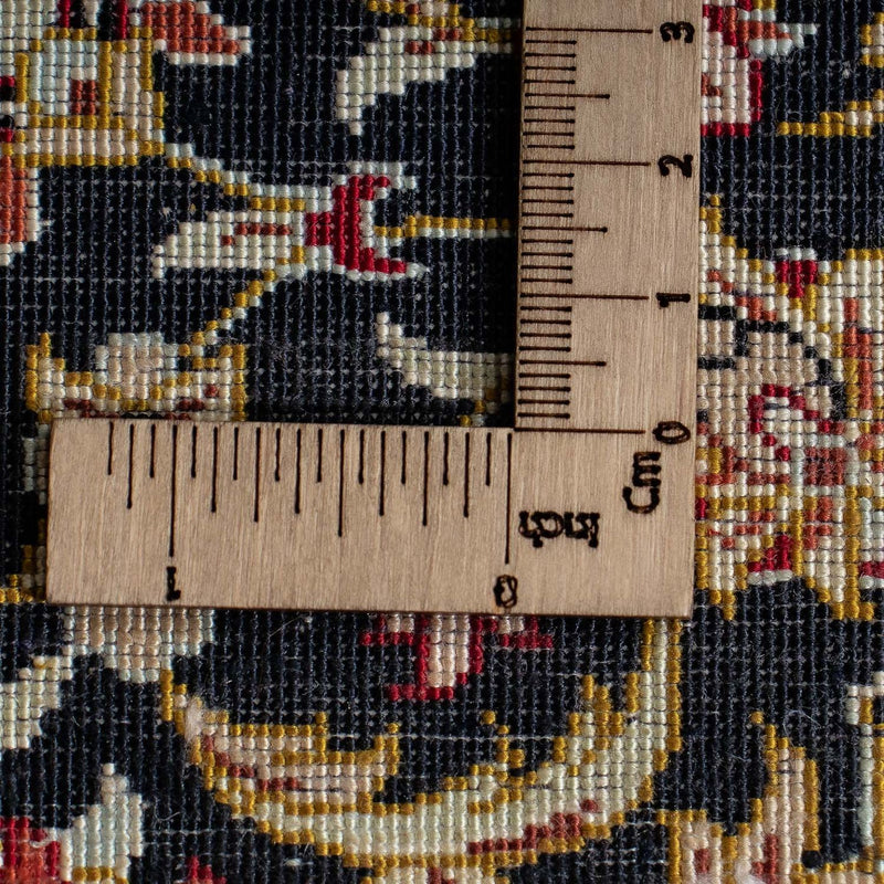 Silk Carpet - Ghom Silk - Premium - 41 x 28 cm - mörkblå