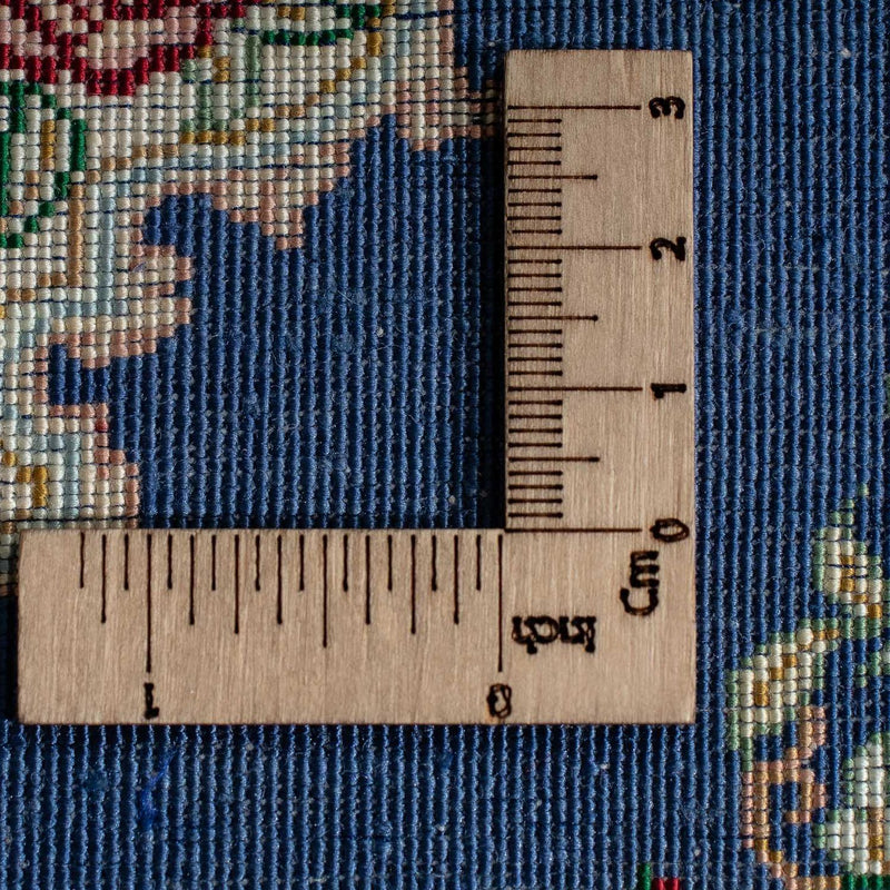 Silk Carpet - Ghom Silk - Premium - 40 x 28 cm - mörkblå