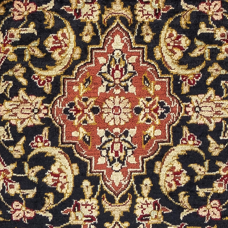 Silk Carpet - Ghom Silk - Premium - 41 x 28 cm - mörkblå
