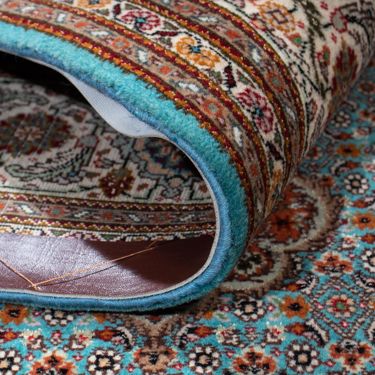 Persisk matta - Tabriz - 202 x 150 cm - turkos