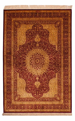 Silk Carpet - Ghom Silk - Premium - 188 x 130 cm - beige