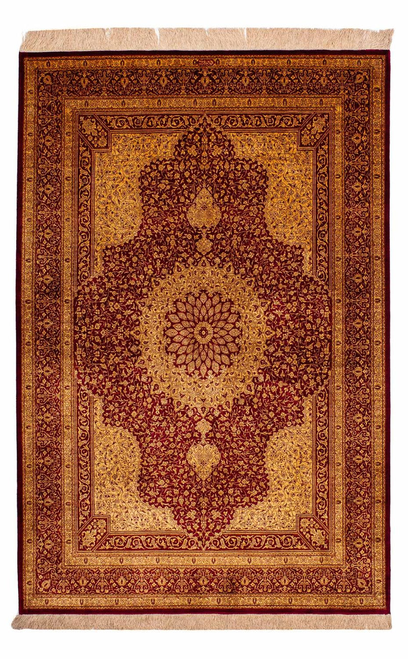 Silk Carpet - Ghom Silk - Premium - 188 x 130 cm - beige