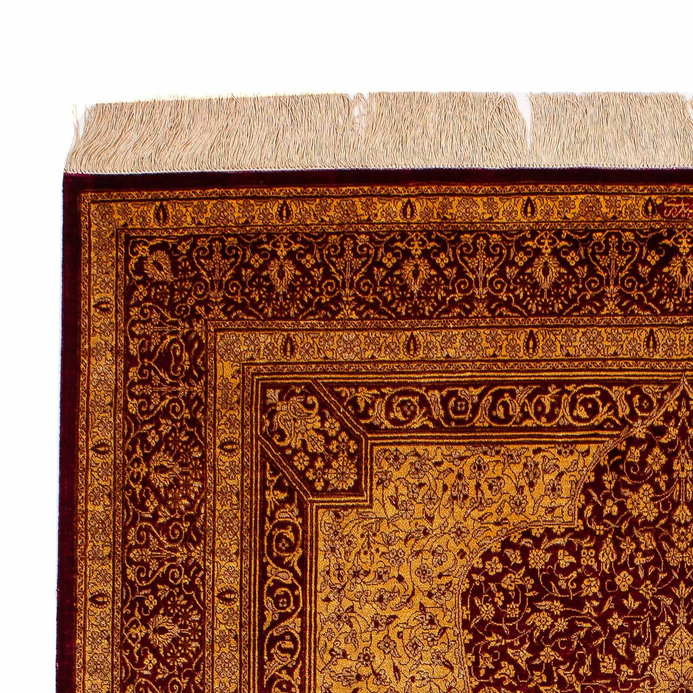 Qom silke Mattan 188x130cm - Persisk matta