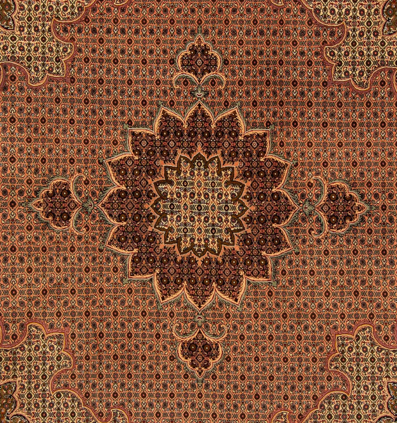 Persisk matta - Tabriz kvadrat  - 206 x 206 cm - brun