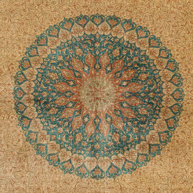 Silk Carpet - Ghom Silk - Premium - 188 x 130 cm - beige