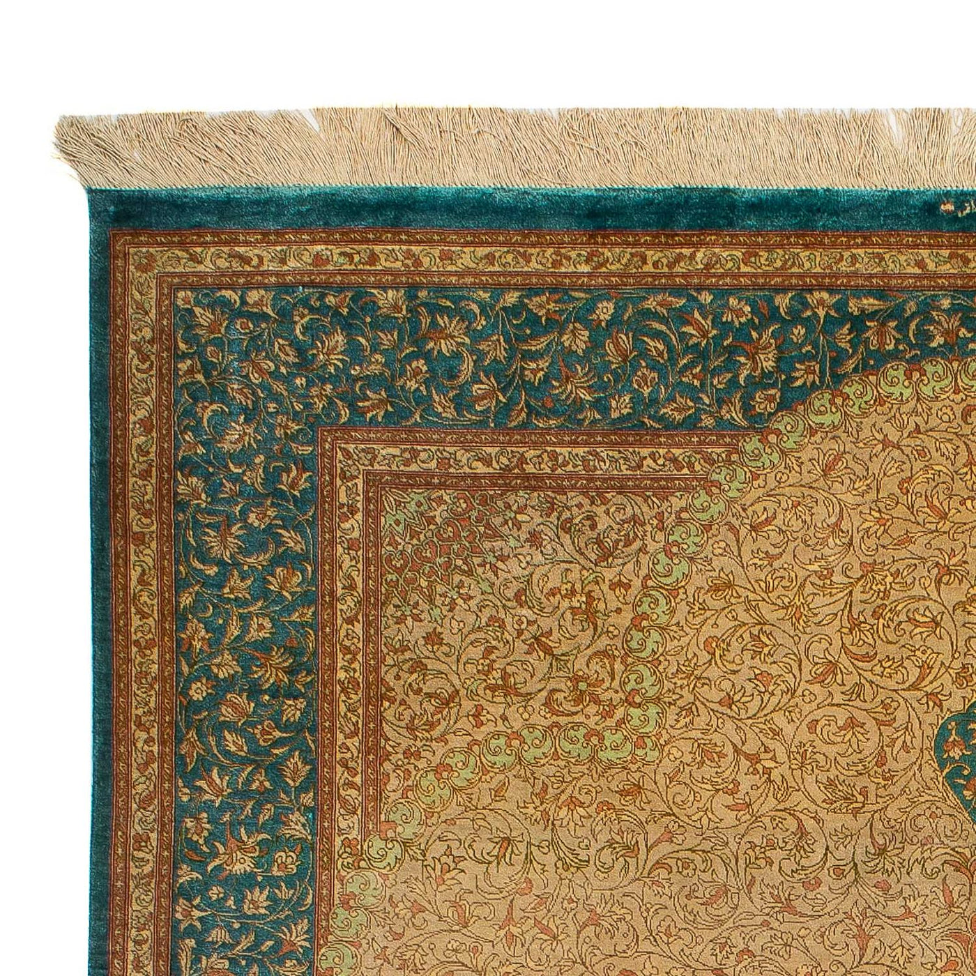 Qom silke Mattan 188x130cm - Persisk matta