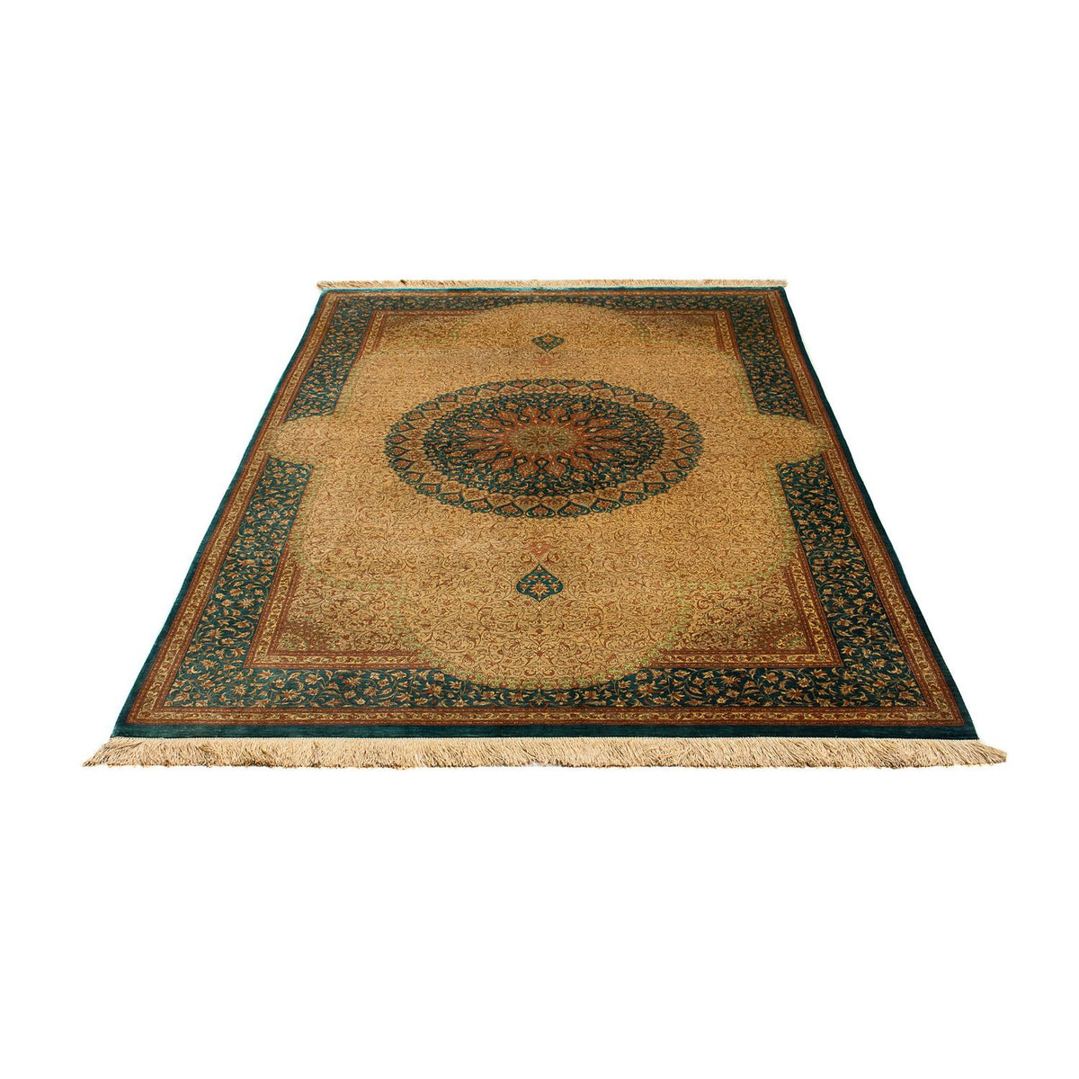 Silk Carpet - Ghom Silk - Premium - 188 x 130 cm - beige