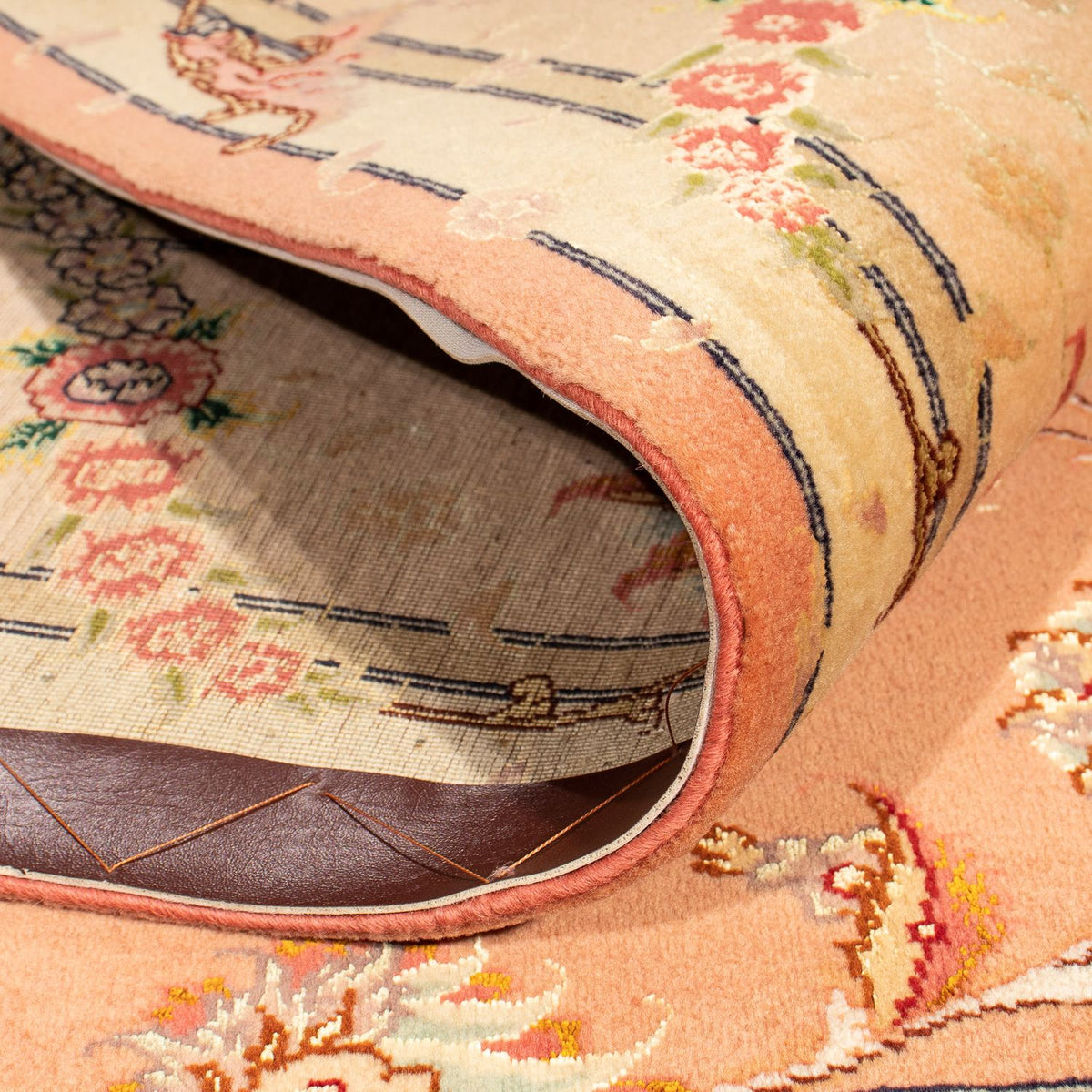 Persisk matta - Tabriz - Royal kvadrat  - 204 x 192 cm - ljusröd