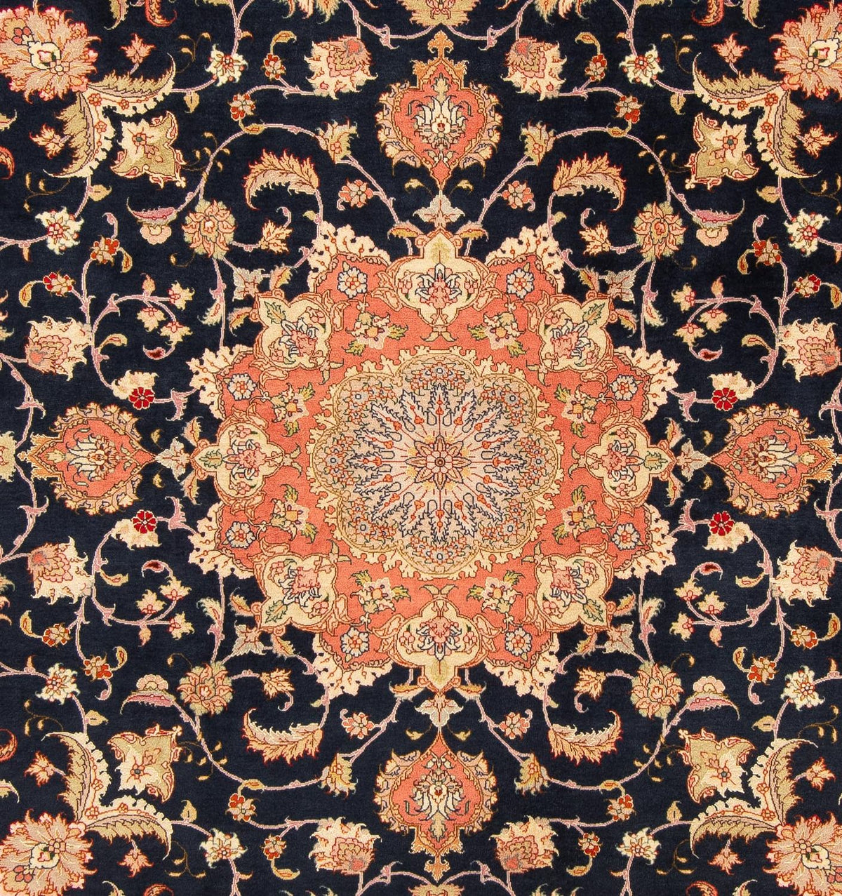Persisk matta - Tabriz - Royal kvadrat  - 202 x 202 cm - mörkblå
