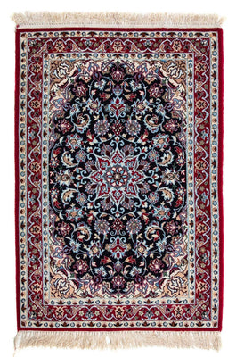 Persisk matta - Isfahan - Premium - 104 x 72 cm - mörkröd