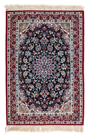 Persisk matta - Isfahan - Premium - 104 x 72 cm - mörkröd