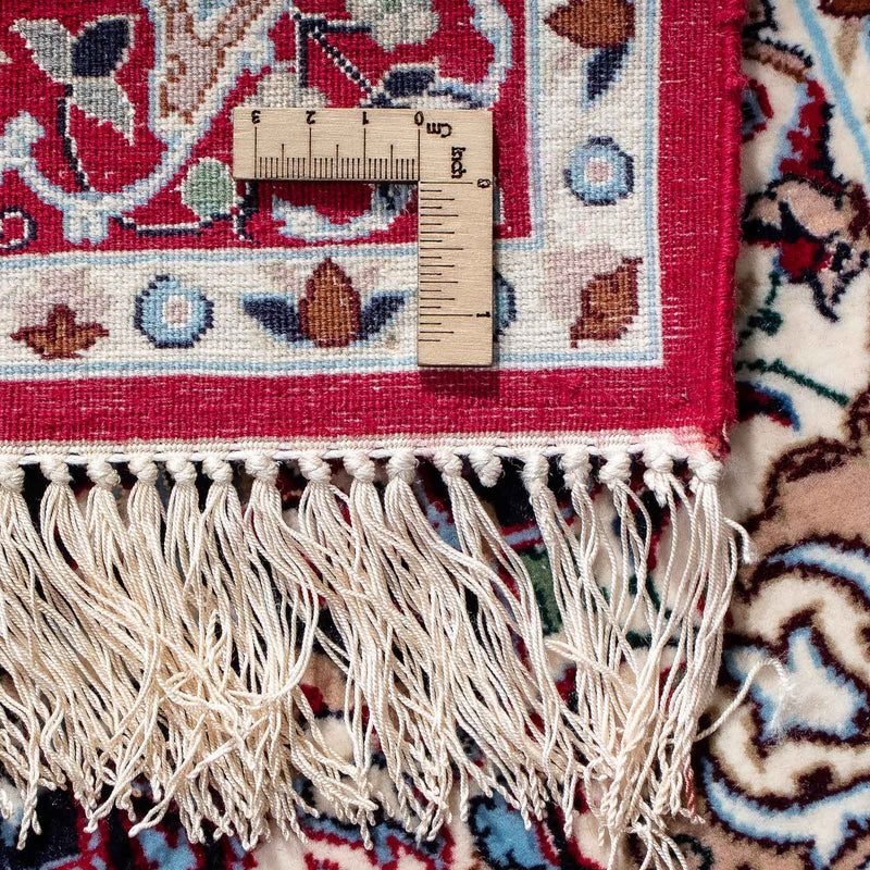 Persisk matta - Isfahan - Premium - 104 x 72 cm - mörkröd