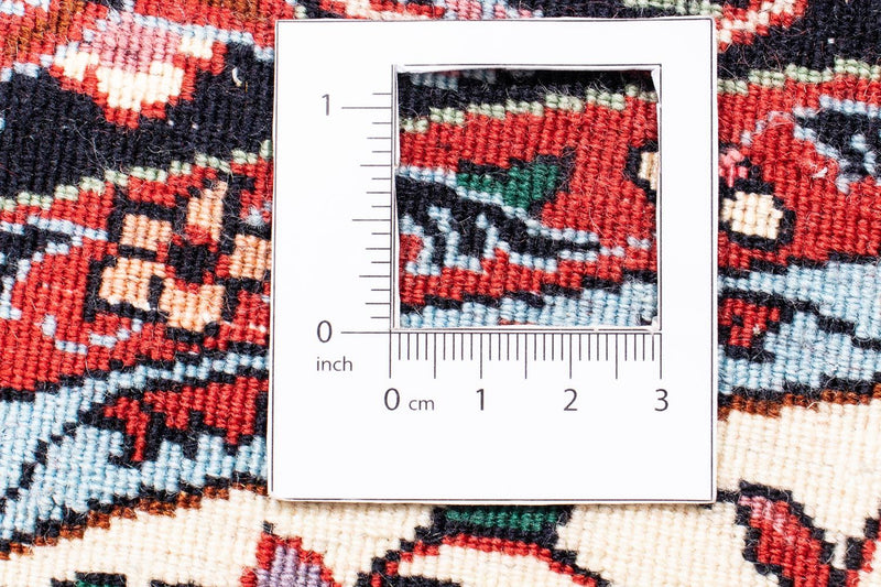 Persisk matta - Bijar runt  - 150 x 150 cm - mörkröd