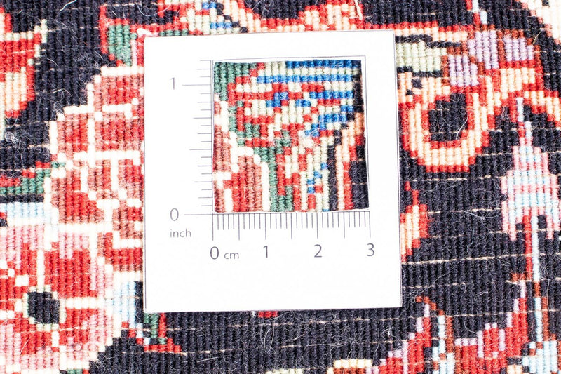 Persisk matta - Bijar runt  - 250 x 250 cm - mörkröd