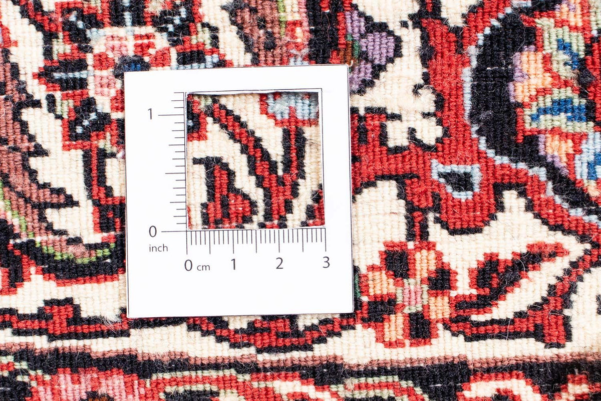 Persisk matta - Bijar runt  - 205 x 205 cm - mörkröd