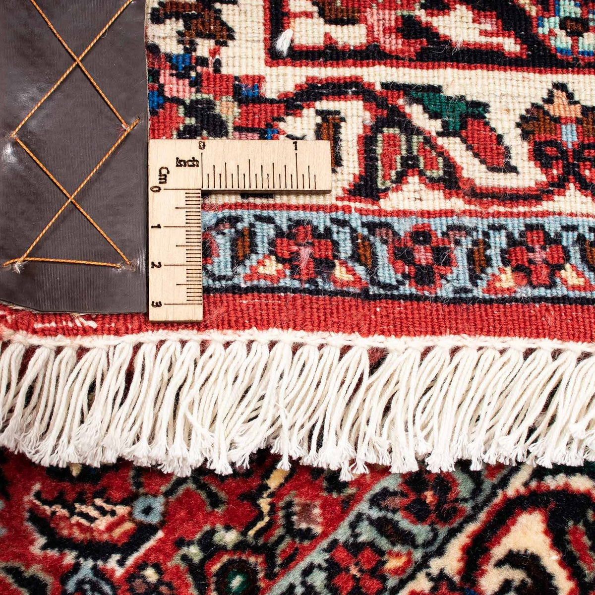 Persisk matta - Bijar - 246 x 200 cm - mörkröd