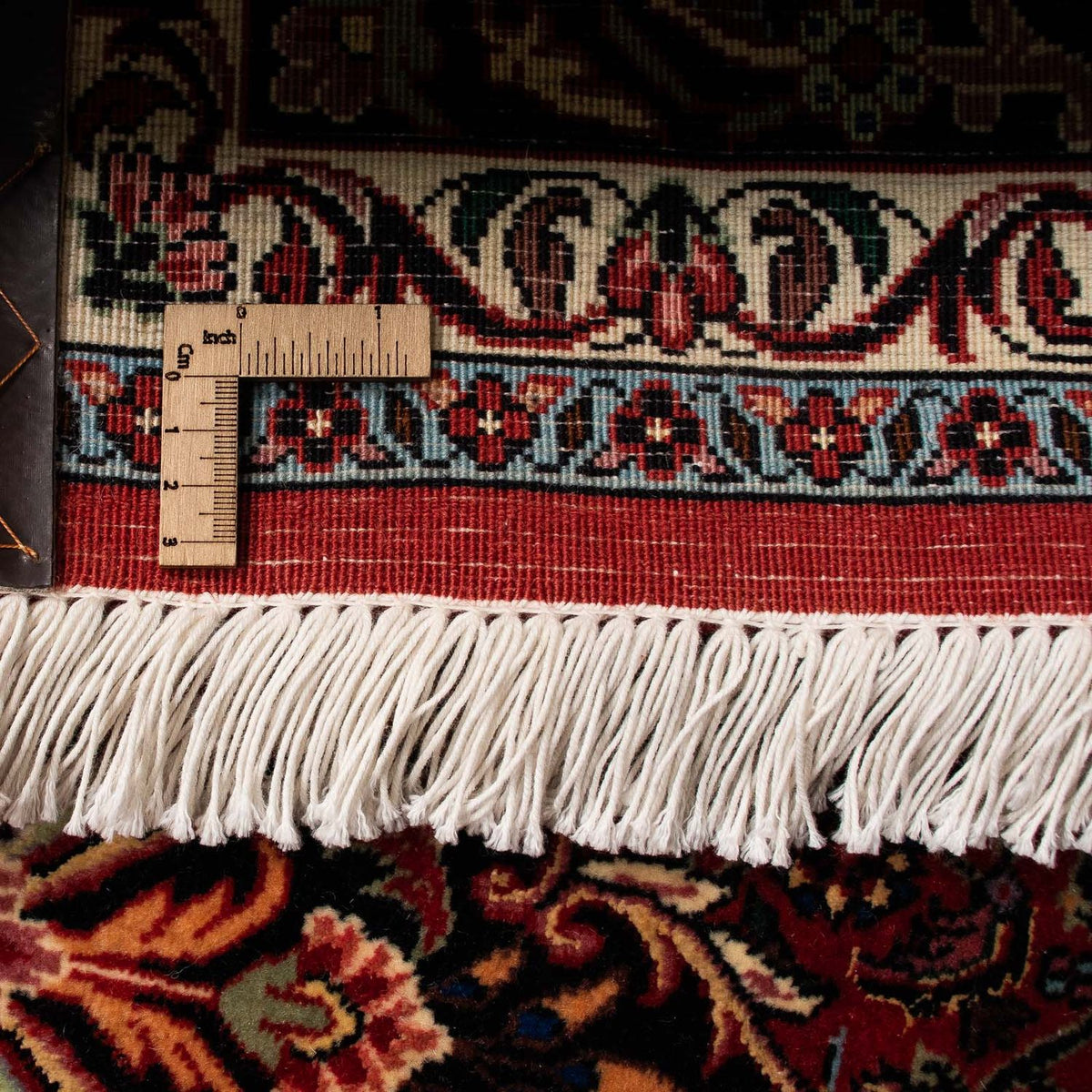 Persisk matta - Bijar - 257 x 203 cm - mörkröd