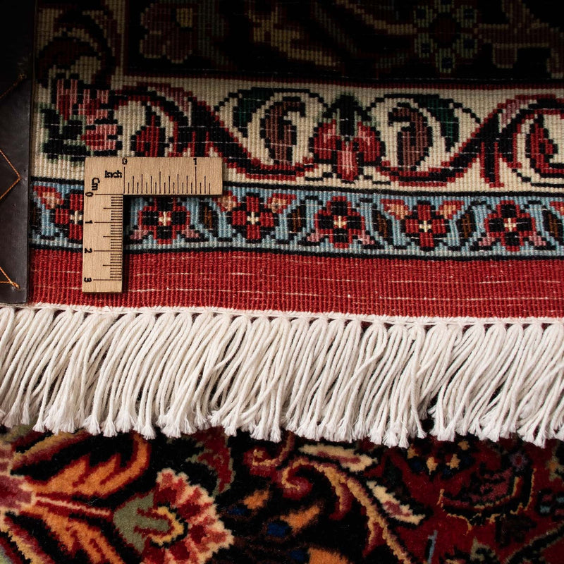 Persisk matta - Bijar - 257 x 203 cm - mörkröd