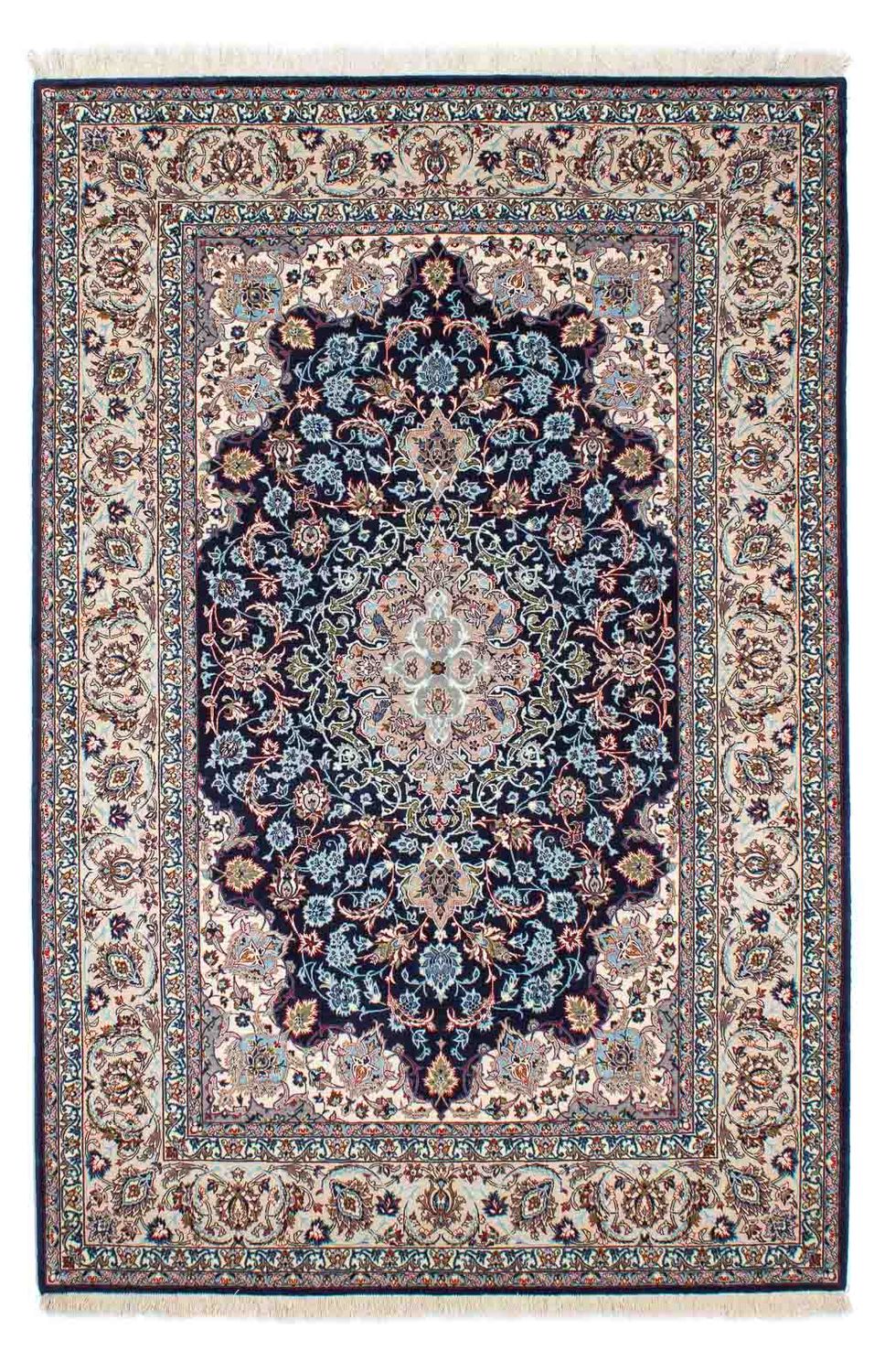 Persisk matta - Isfahan - Premium - 226 x 149 cm - mörkblå